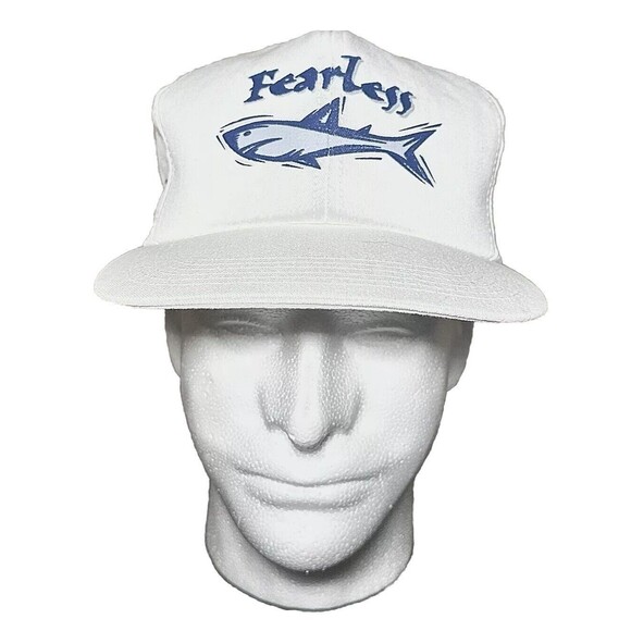 Vintage Fearless Join The Frenzy Shark SnapBack Hat Made In USA - Picture 1 of 5
